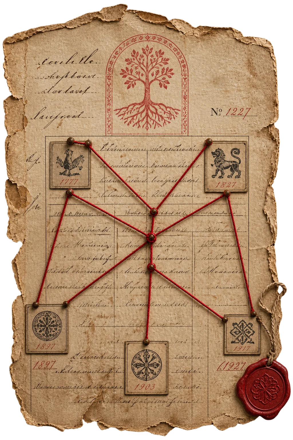 Armenian family name archive illustration